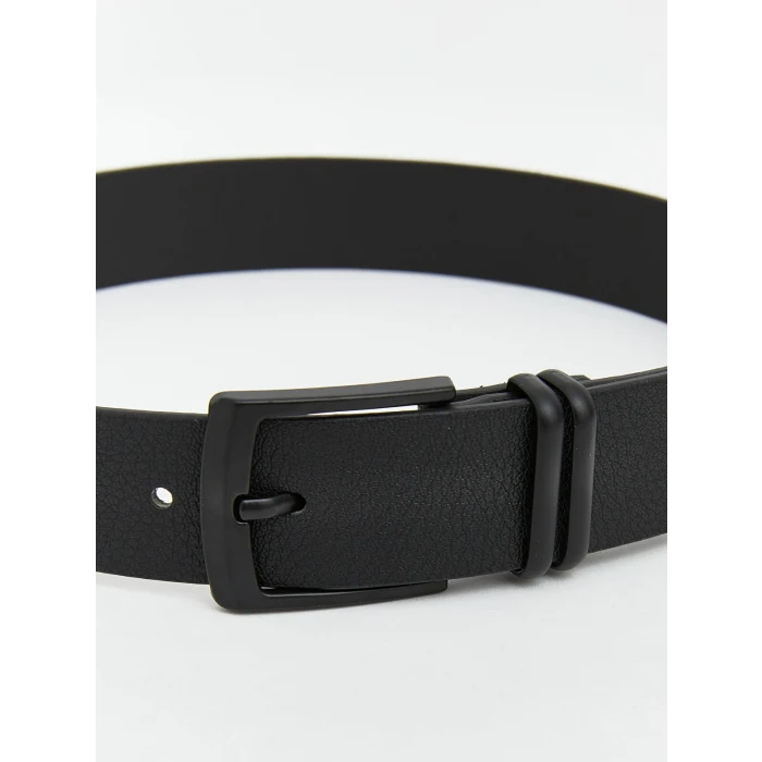 LCW ACCESSORIES Siyah Deri Görünümlü Erkek Çocuk Kemer