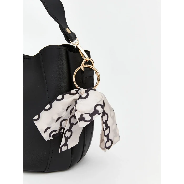 LCW ACCESSORIES Siyah Deri Görünümlü Kadın Omuz Çantası