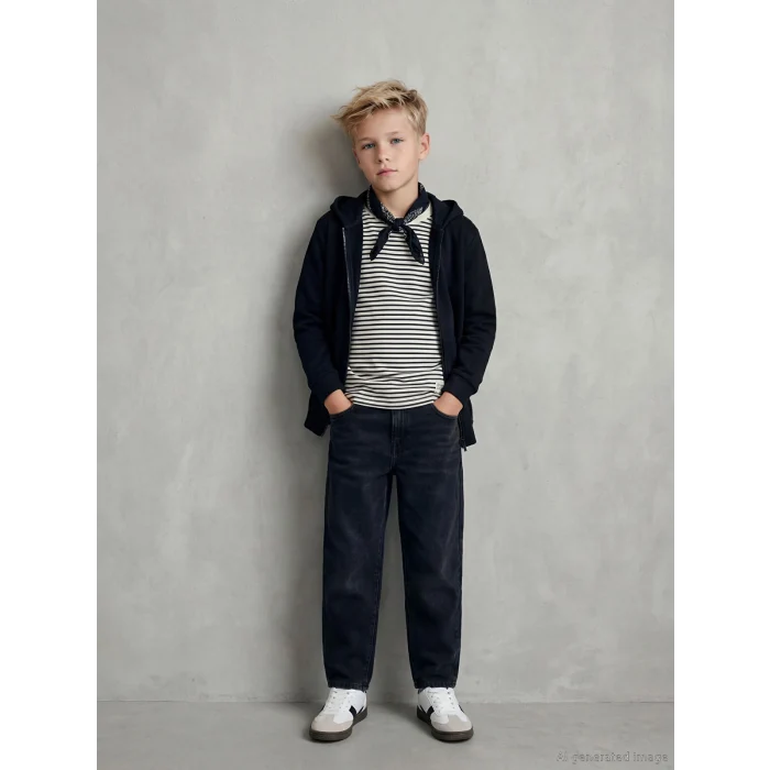 LCW Kids Siyah Baggy Fit Erkek Çocuk Jean Pantolon