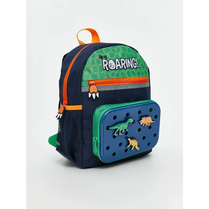 LCW ACCESSORIES Lacivert Dinozor Baskılı Erkek Çocuk Okul Çantası
