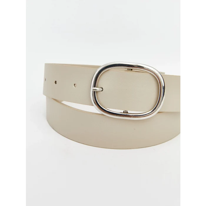 LCW ACCESSORIES Bej Deri Görünümlü Kadın Kemer