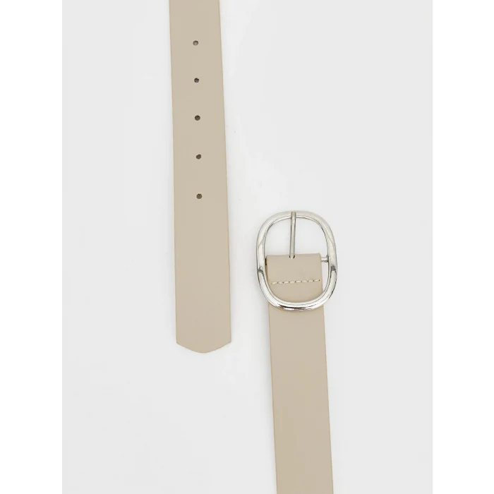 LCW ACCESSORIES Bej Deri Görünümlü Kadın Kemer