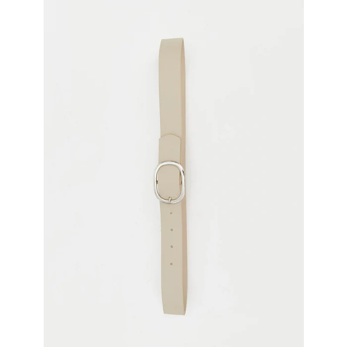 LCW ACCESSORIES Bej Deri Görünümlü Kadın Kemer