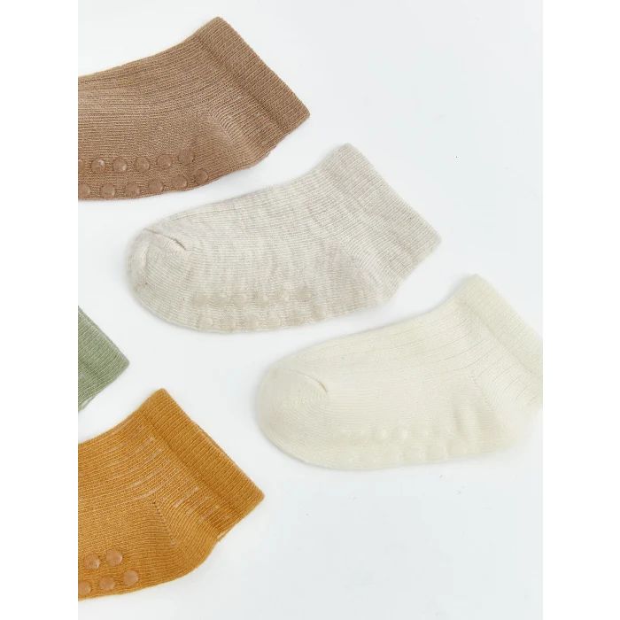 LCW baby Kahverengi Erkek Bebek Patik Çorap 5li