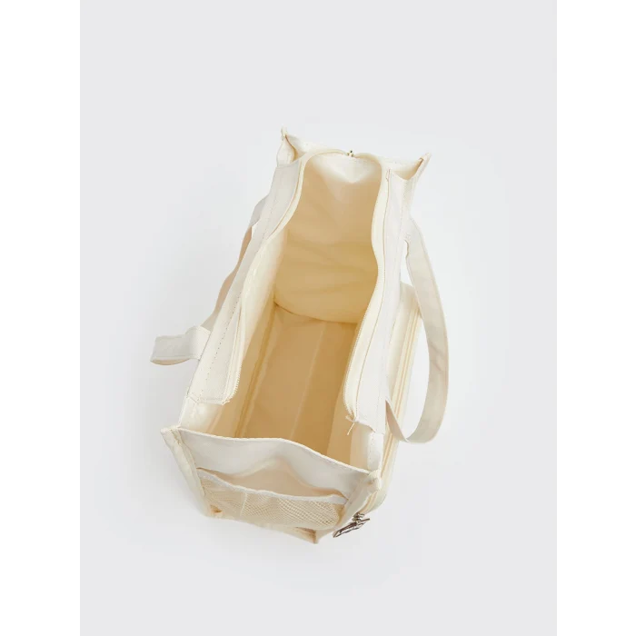 LCW ACCESSORIES Bej Pencere Detaylı Kız Çocuk Omuz Çantası