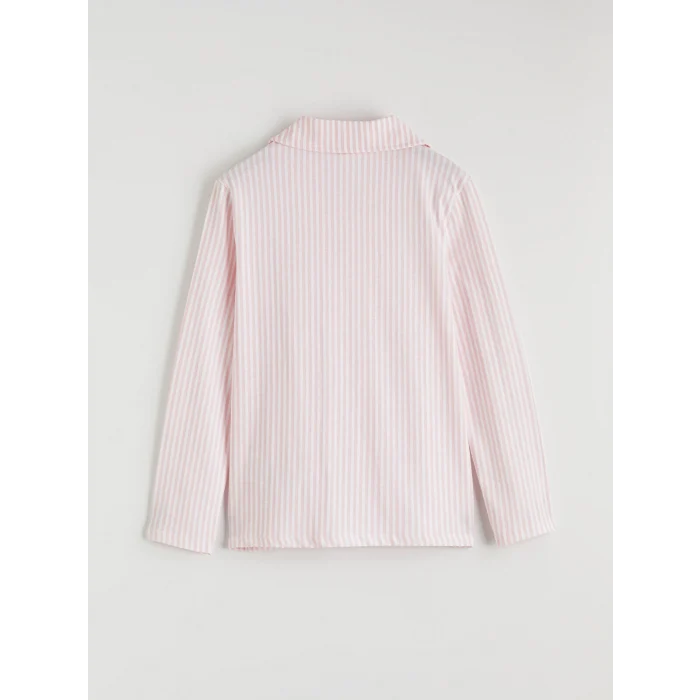 LCW Kids Pembe Gömlek Yaka Kız Çocuk Pijama Takım