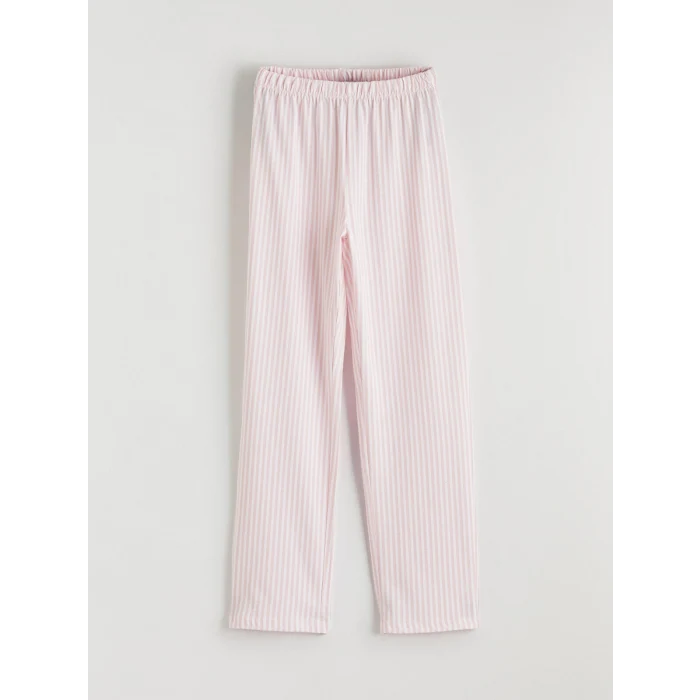 LCW Kids Pembe Gömlek Yaka Kız Çocuk Pijama Takım