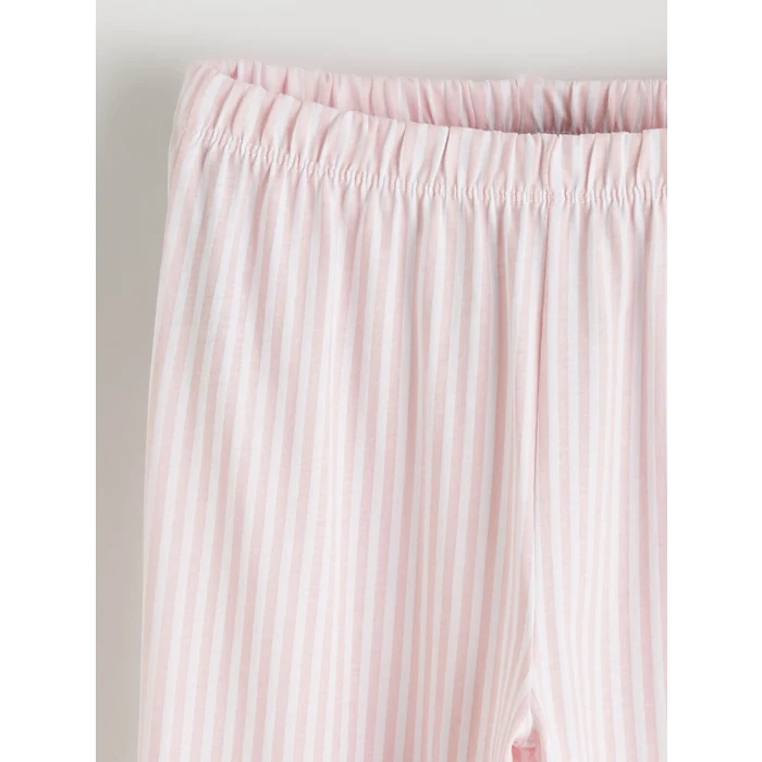 LCW Kids Pembe Gömlek Yaka Kız Çocuk Pijama Takım