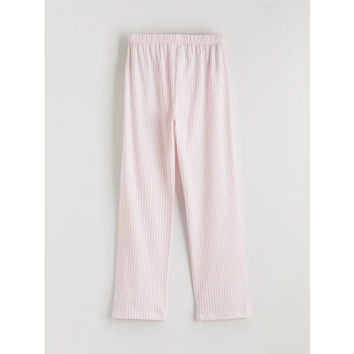 LCW Kids Pembe Gömlek Yaka Kız Çocuk Pijama Takım