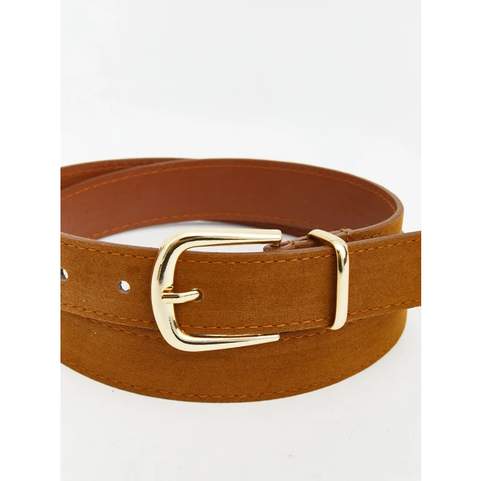 LCW ACCESSORIES Kahverengi Süet Görünümlü Kadın Kemer