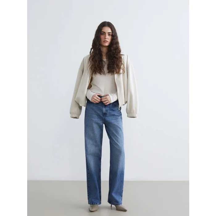 LCW Jeans İndigo Straight Fit Kadın Jean Pantolon