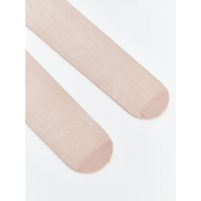 LCW baby Ekru Kız Bebek Külotlu Çorap 2li