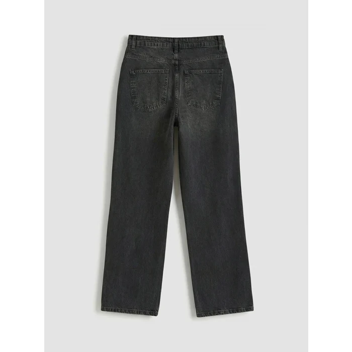 LCW Jeans Siyah Straight Fit Kadın Jean Pantolon