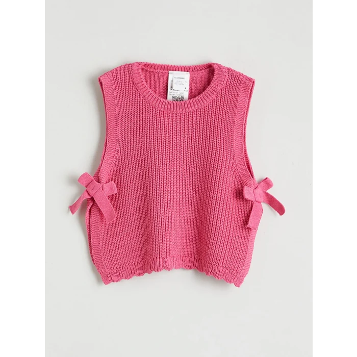 LCW Kids Pembe Baskılı Poplin Kız Çocuk Gömlek ve Süveter