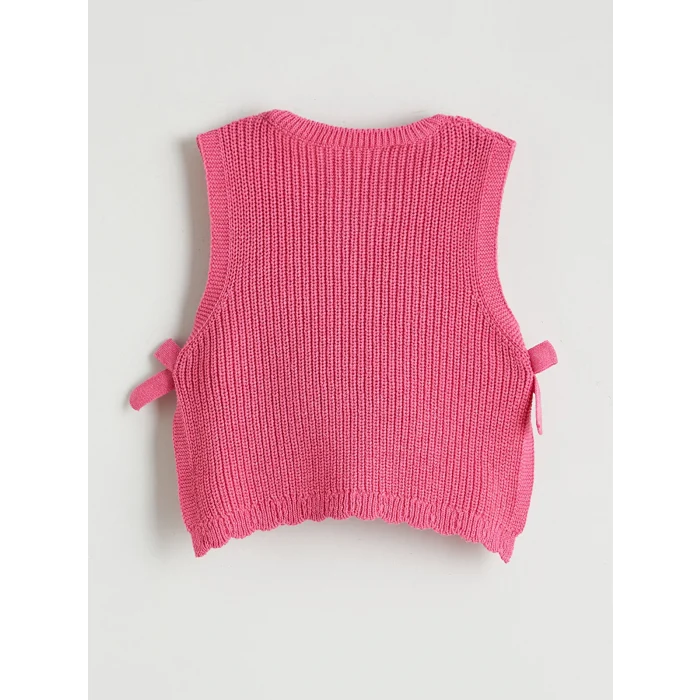 LCW Kids Pembe Baskılı Poplin Kız Çocuk Gömlek ve Süveter