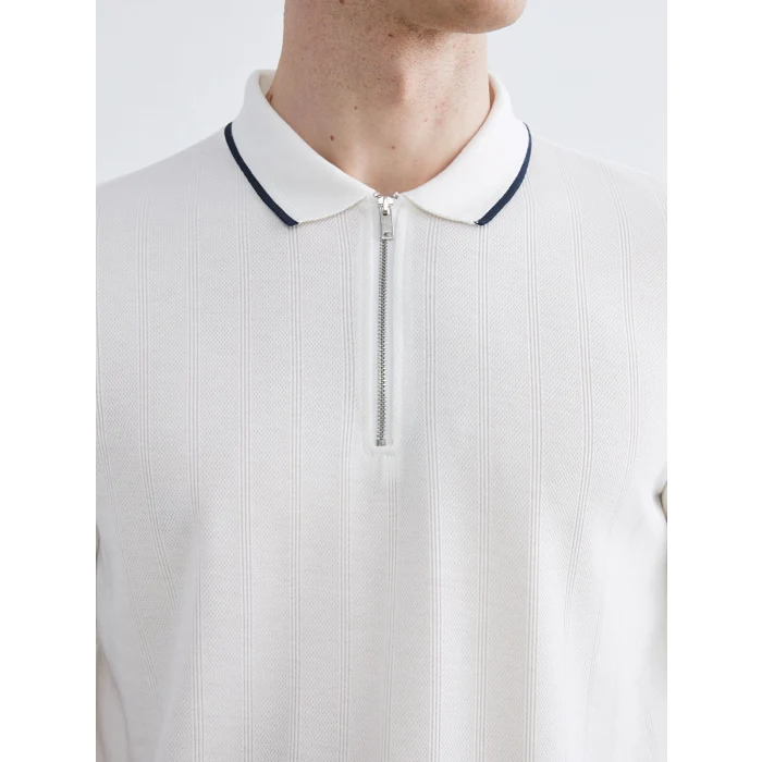 LCWAIKIKI Classic Beyaz Polo Yaka Erkek Tişört