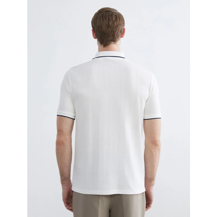 LCWAIKIKI Classic Beyaz Polo Yaka Erkek Tişört