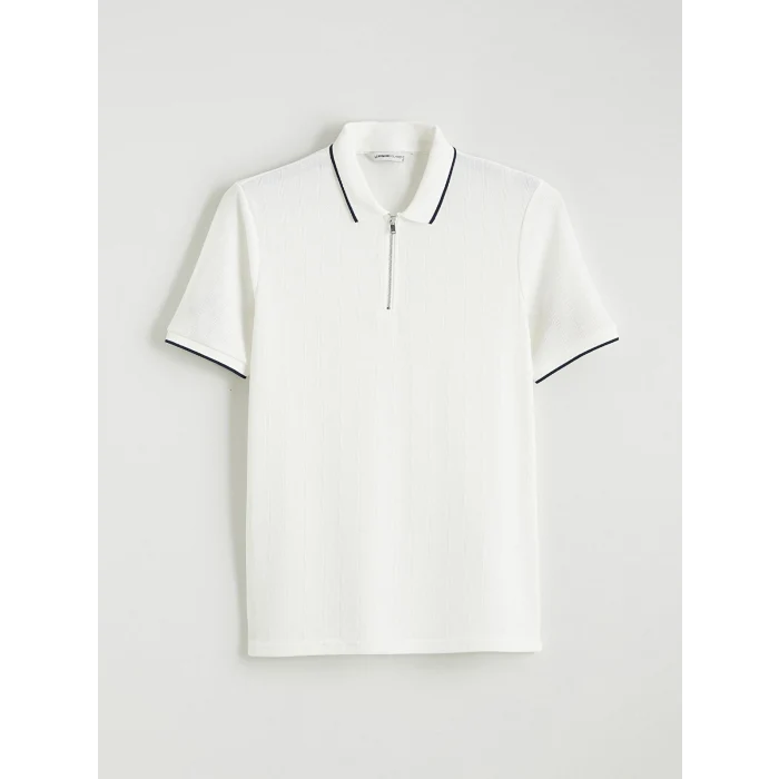 LCWAIKIKI Classic Beyaz Polo Yaka Erkek Tişört