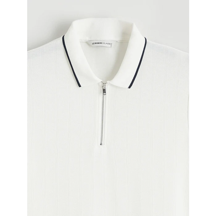 LCWAIKIKI Classic Beyaz Polo Yaka Erkek Tişört