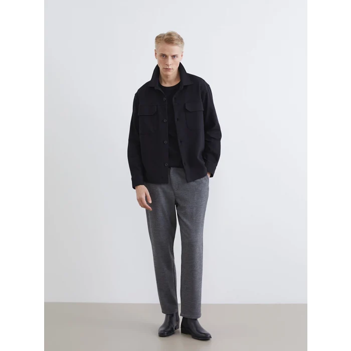 LCW Vision Siyah Rahat Kalıp Erkek Gömlek Ceket