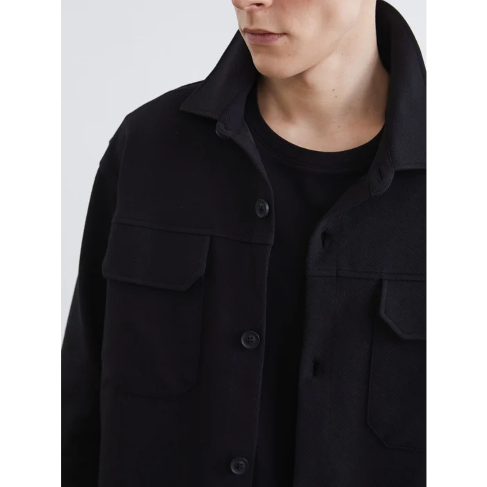 LCW Vision Siyah Rahat Kalıp Erkek Gömlek Ceket