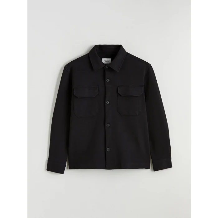 LCW Vision Siyah Rahat Kalıp Erkek Gömlek Ceket