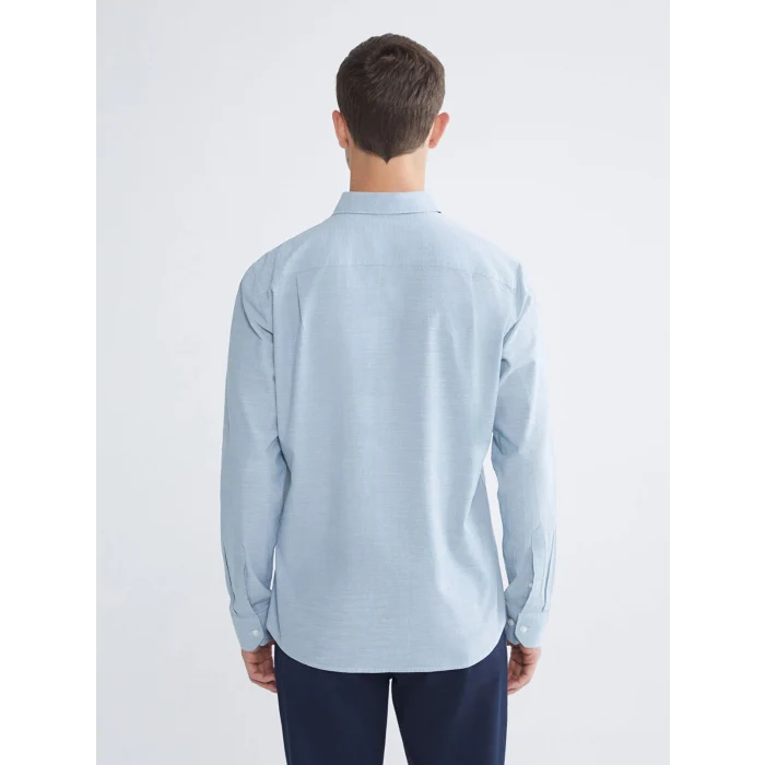 LCWAIKIKI Classic Mavi Regular Fit Uzun Kollu Erkek Gömlek