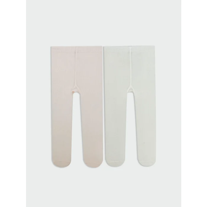 LCW baby Pembe Kız Bebek Külotlu Çorap 2li