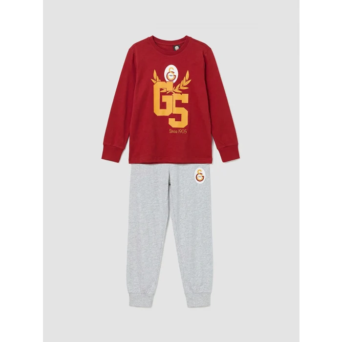 LCW Kids Kırmızı Galatasaray Baskılı Erkek Çocuk Pijama Takım