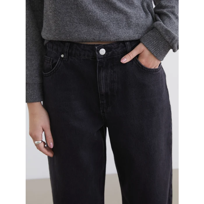 XSIDE Siyah Wideleg Kadın Jean Pantolon