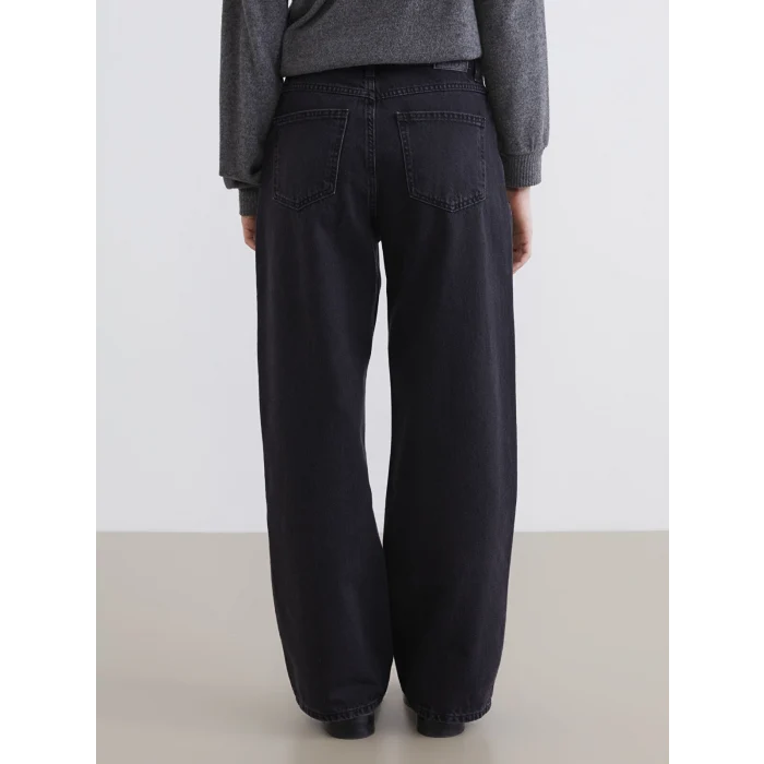 XSIDE Siyah Wideleg Kadın Jean Pantolon