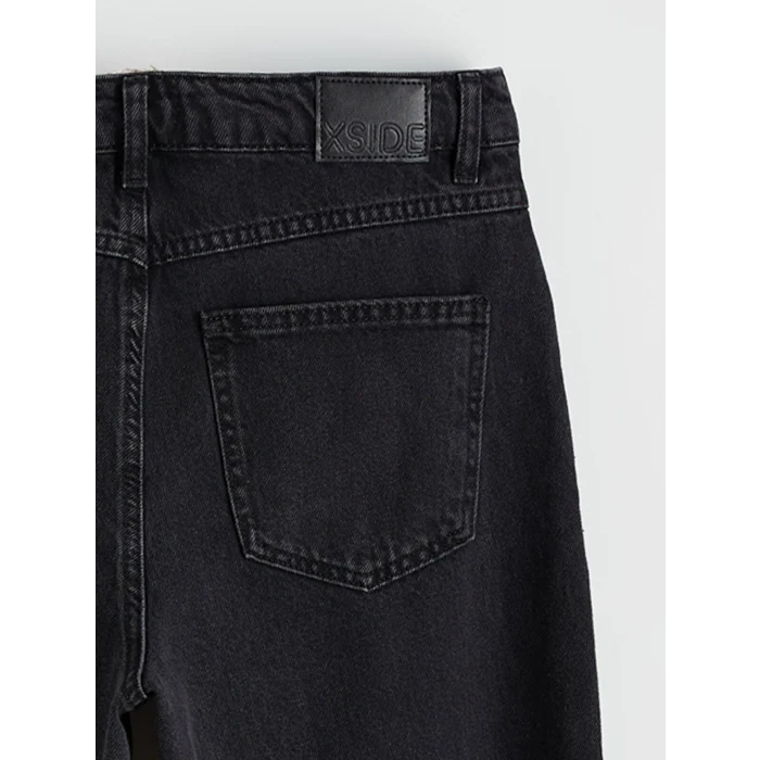 XSIDE Siyah Wideleg Kadın Jean Pantolon
