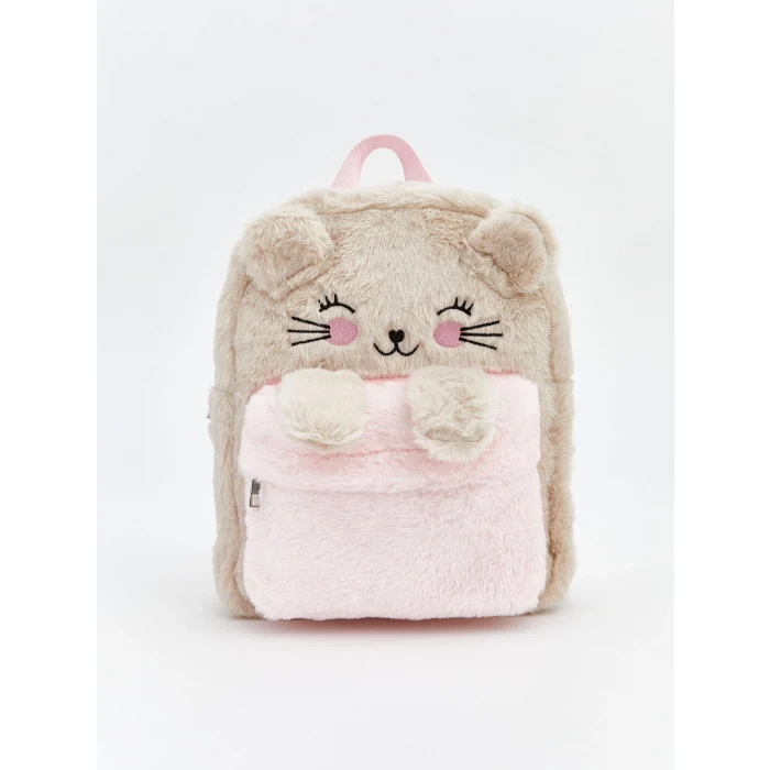 LCW ACCESSORIES Bej Hayvan Figürlü Pelüş Kız Çocuk Sırt Çantası