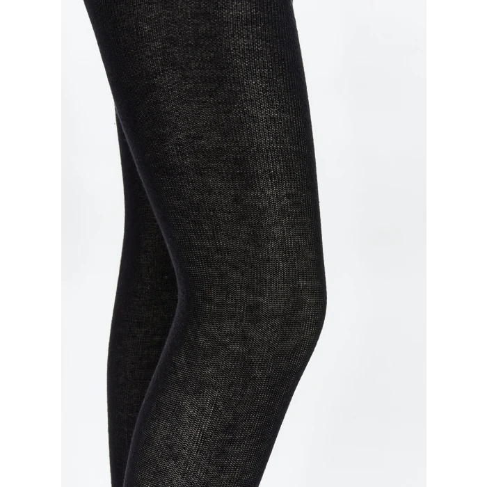 LCW Kids Siyah Basic Kız Çocuk Külotlu Çorap 2li