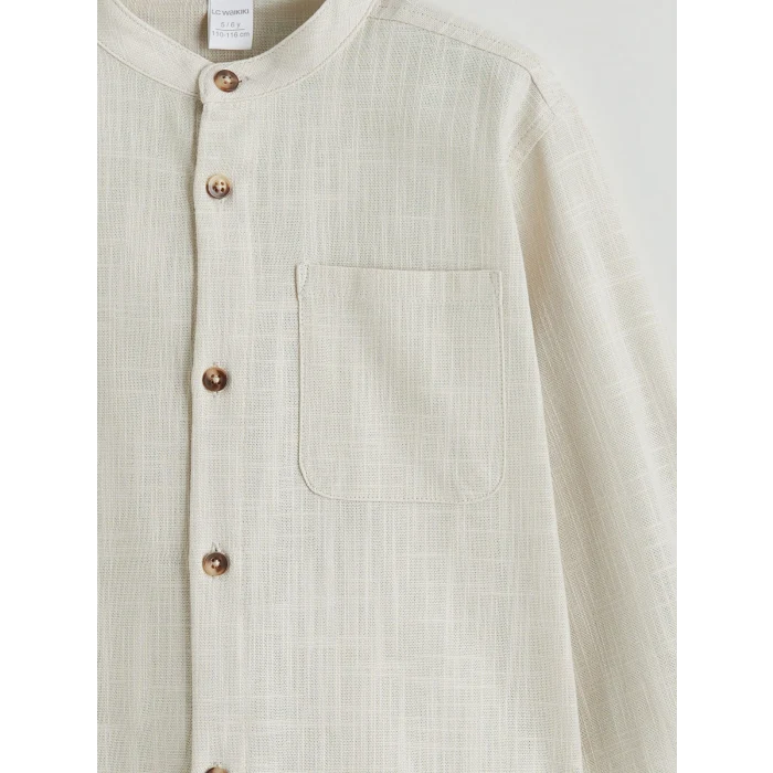 LCW Kids Gri Hakim Yaka Erkek Çocuk Gömlek