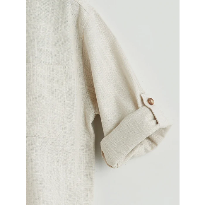 LCW Kids Gri Hakim Yaka Erkek Çocuk Gömlek