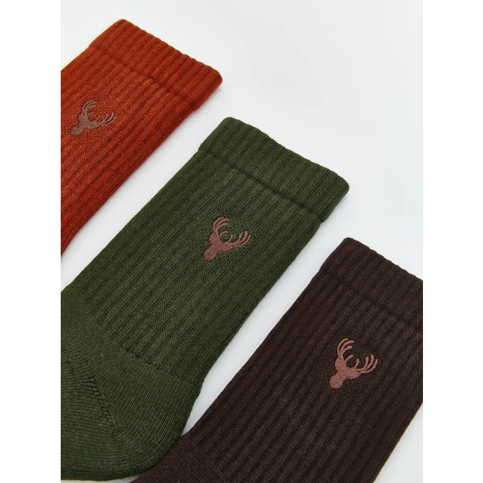 LCW ACCESSORIES Haki Erkek Soket Havlu Çorap 3lü