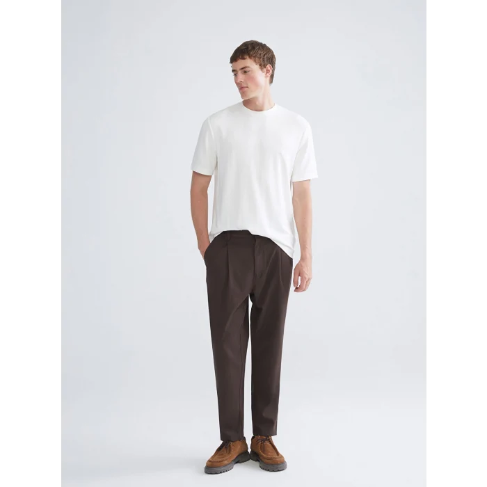 XSIDE Ekru Bisiklet Yaka Erkek Tişört