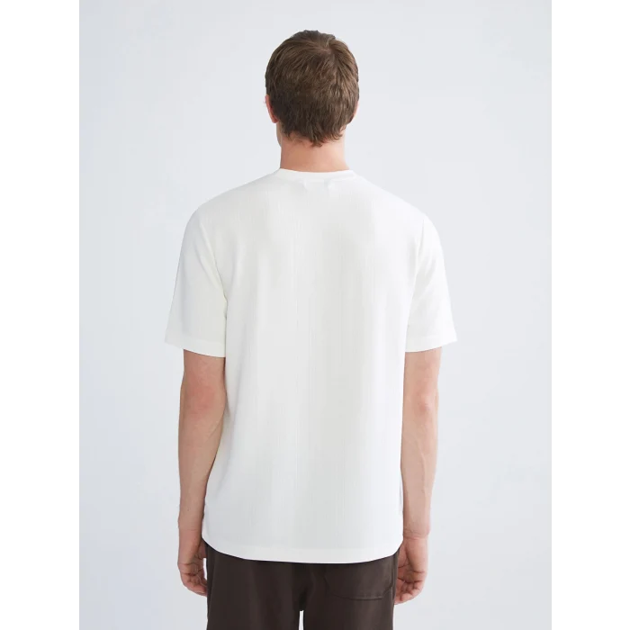 XSIDE Ekru Bisiklet Yaka Erkek Tişört