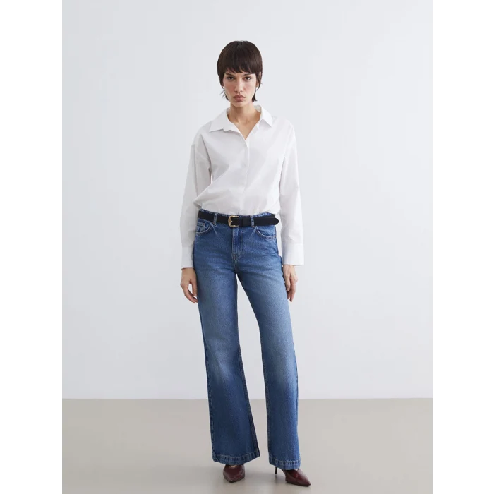 LCW Jeans İndigo Flare Kadın Jean Pantolon