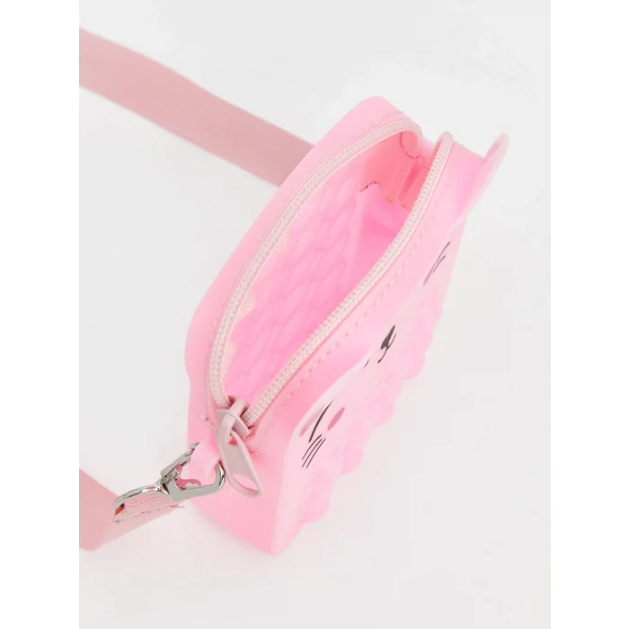 LCW ECO Pembe Kedi Figürlü Kız Çocuk Omuz Çantası