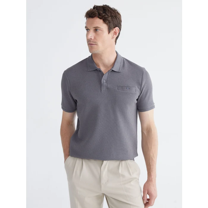 LCWAIKIKI Classic Gri Polo Yaka Erkek Tişört