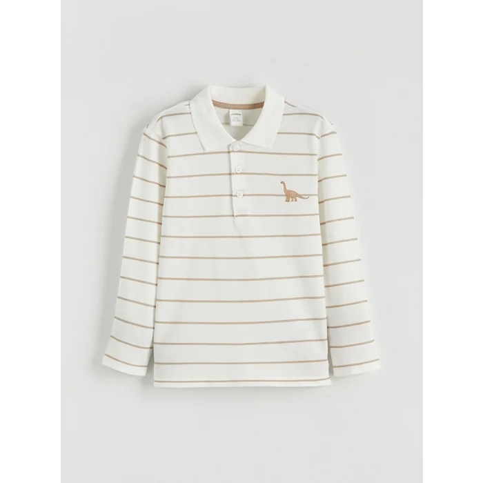 LCW Kids Ekru Polo Yaka Erkek Çocuk Tişört ve Pantolon