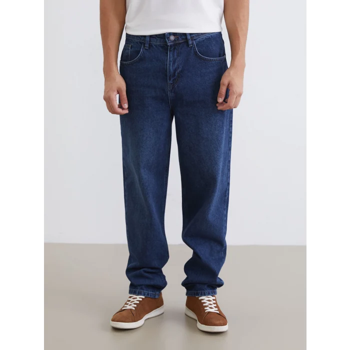 XSIDE İndigo Baggy Fit Erkek Jean Pantolon
