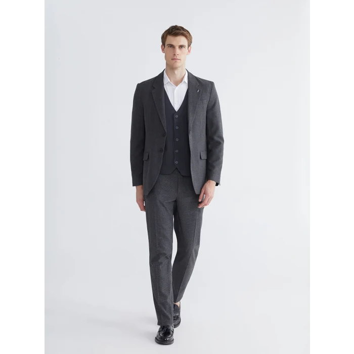 SOUTHBLUE Antrasit Standart Kalıp Ekose Erkek Pantolon