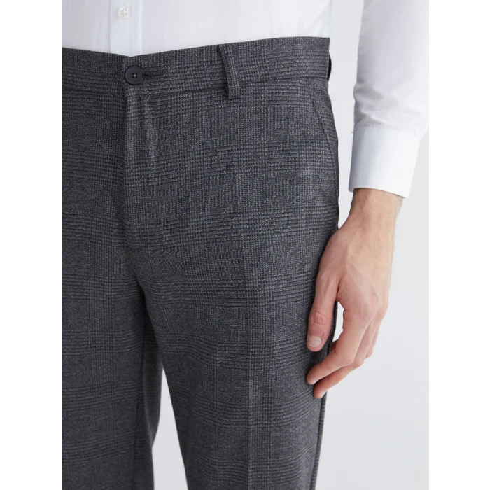 SOUTHBLUE Antrasit Standart Kalıp Ekose Erkek Pantolon