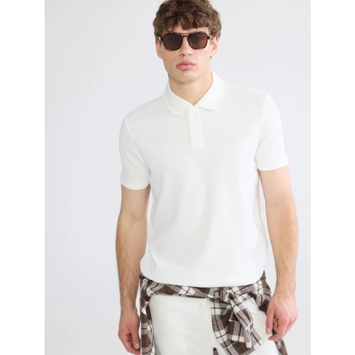 XSIDE Ekru Polo Yaka Erkek Tişört