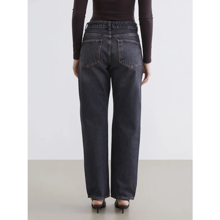 LCW Jeans Siyah Boyfriend Fit Kadın Jean Pantolon