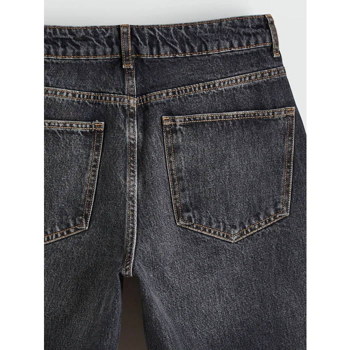 LCW Jeans Siyah Boyfriend Fit Kadın Jean Pantolon