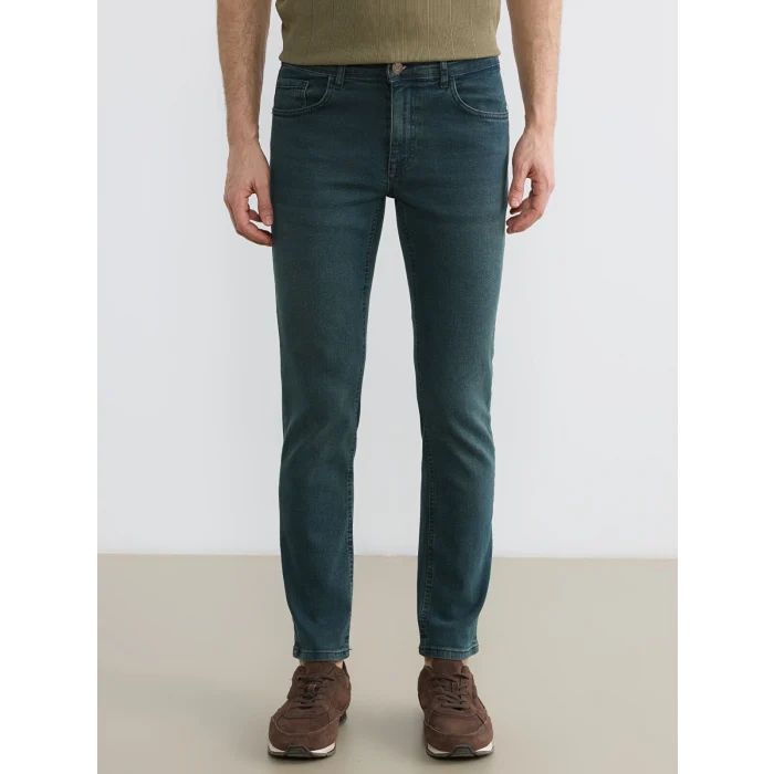 LCW Jeans Yeşil 750 Slim Fit Erkek Jean Pantolon